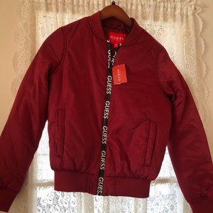 Red Guess puffer jacket